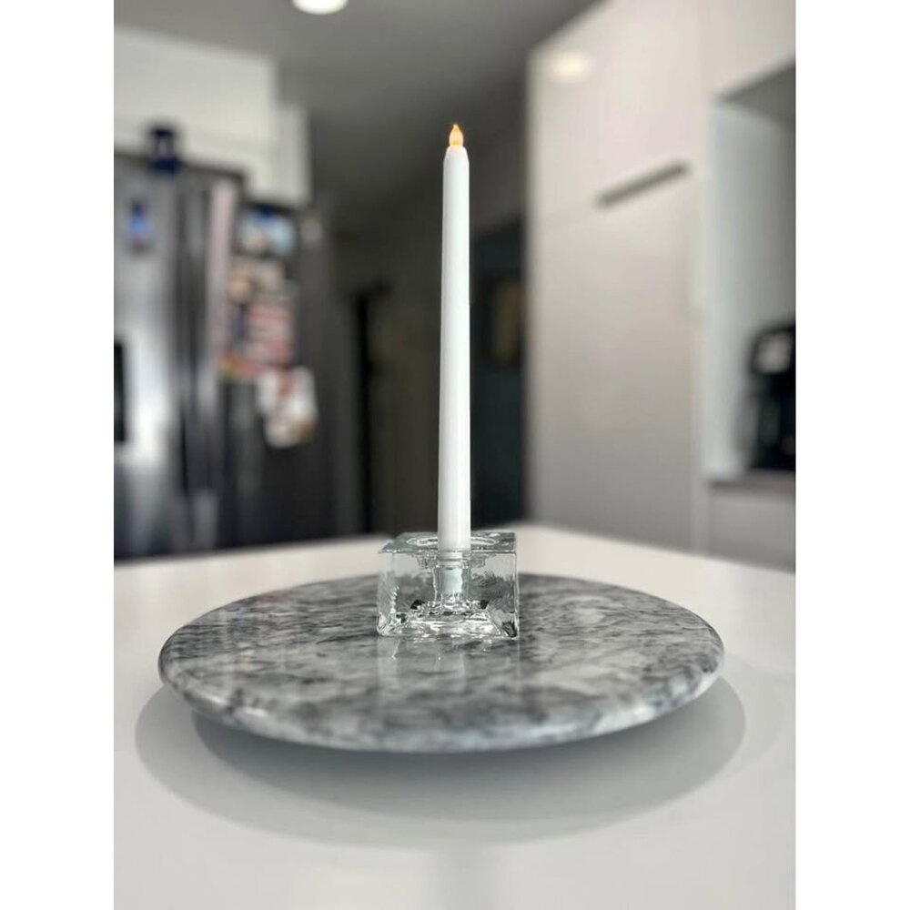 Vintage MCM Aseda Sweden Glass Cube Candle Holder Bo Borgstrom Design